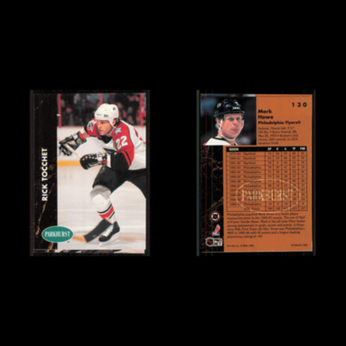 Mark Howe #130 1991 Parkhurst Philadelphia Flyers Hockey Card NHL NM