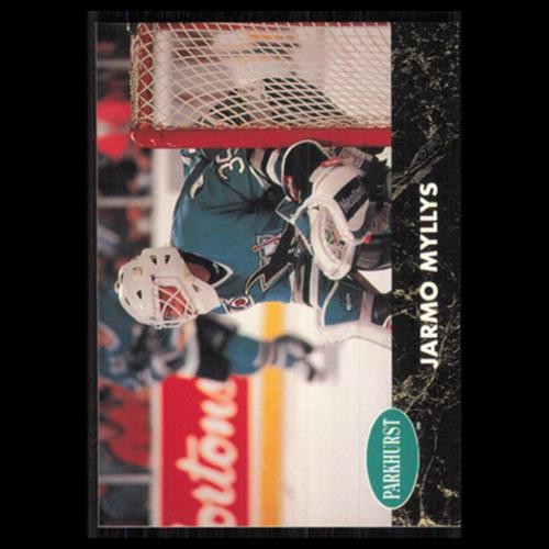 Jarmo Myllys #162 1991 Parkhurst San Jose Sharks Hockey Card NHL NM