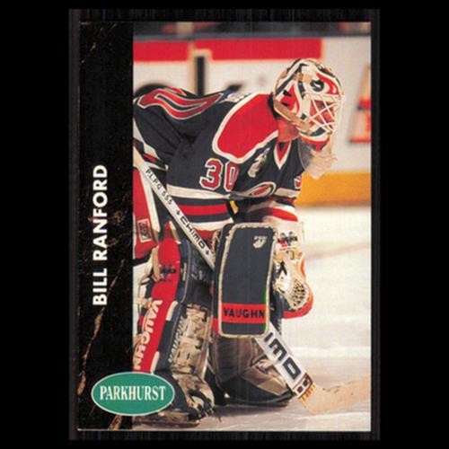 Bill Ranford #53 1991 Parkhurst Edmonton Oilers Hockey Card NHL NM