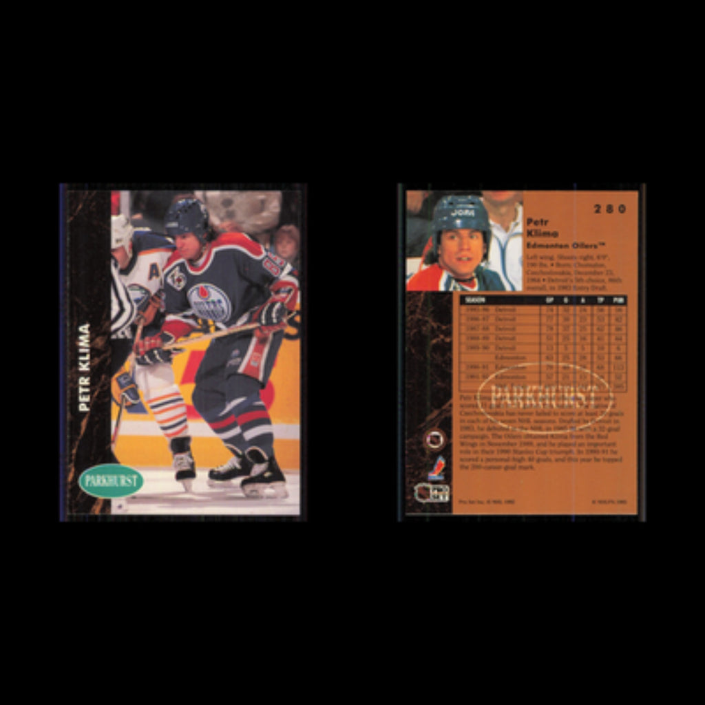 Petr Klima #280 1991 Parkhurst Edmonton Oilers Hockey Card NHL NM