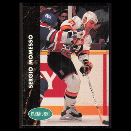 Sergio Momesso #185 1991 Parkhurst Vancouver Canucks Hockey Card NHL NM