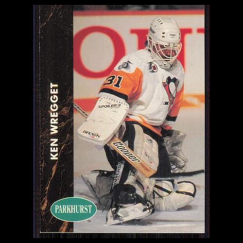 Ken Wregget #357 1991 Parkhurst Pittsburgh Penguins Hockey Card NHL NM