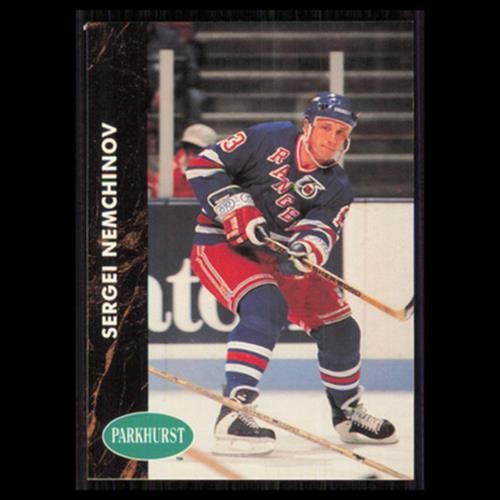 Sergei Nemchinov #334 1991 Parkhurst New York Rangers Hockey Card NHL NM