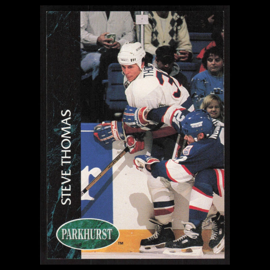 Steve Thomas #338 1992 Parkhurst New York Islanders Hockey Card NHL NM