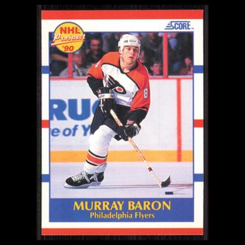 Murray Baron Rookie #399 1990 Score Philadelphia Flyers Hockey Card NHL NM