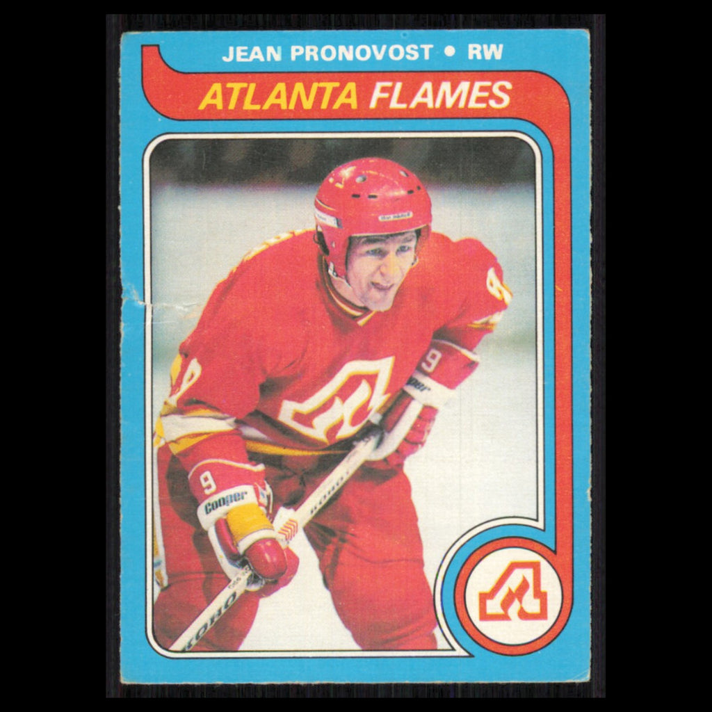 Jean Pronovost #77 1979 O-Pee-Chee Atlanta Flames Hockey Card NHL Poor