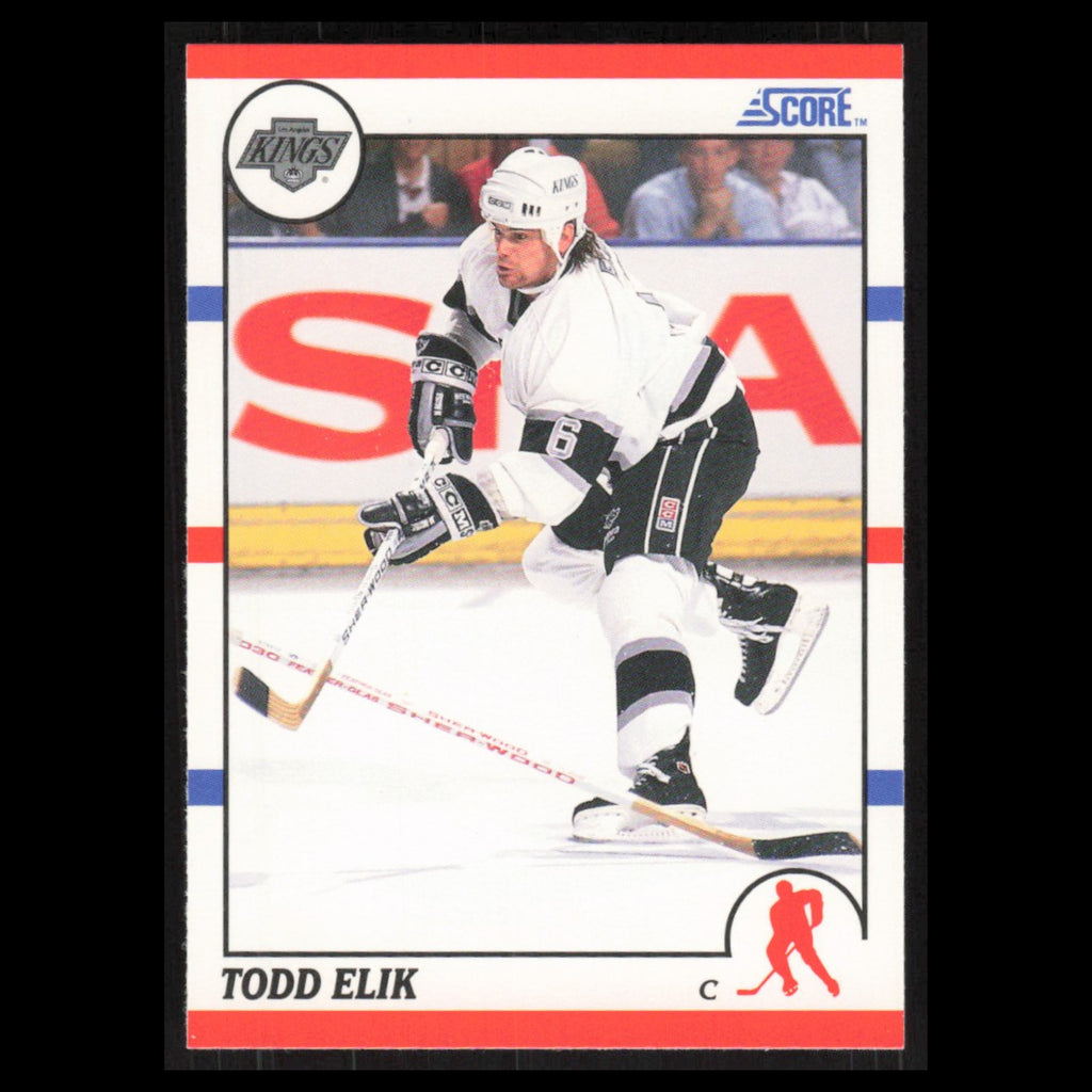 Todd Elik Rookie #297 1990 Score Los Angeles Kings Hockey Card NHL NM