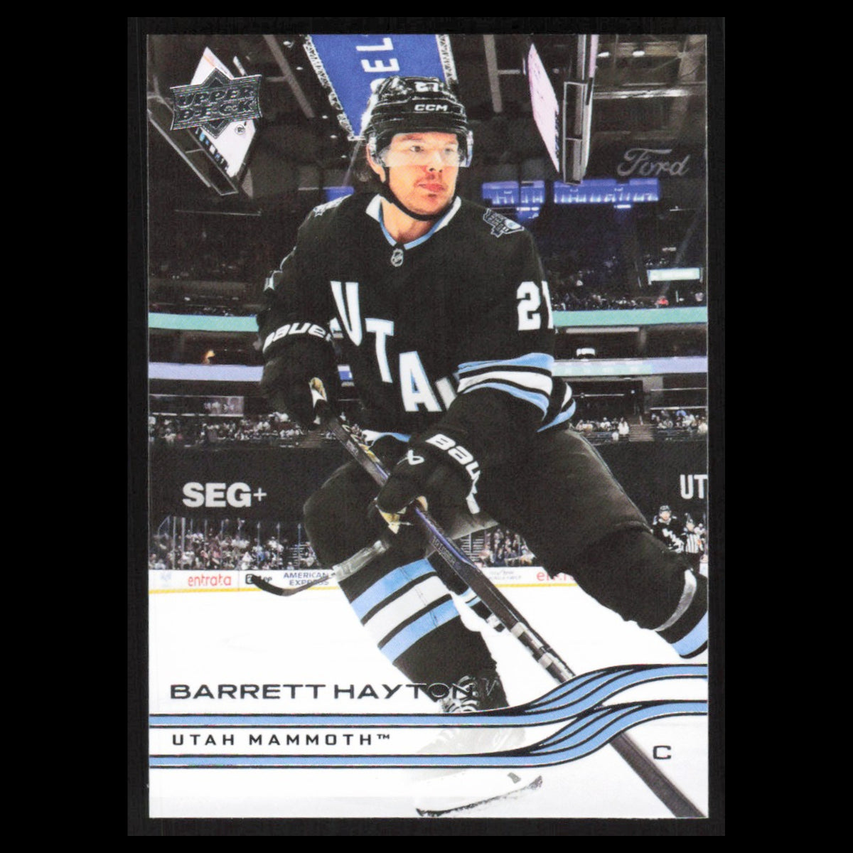 Barrett Hayton #419 2025 Upper Deck Utah Mammoth Hockey Card NHL NM