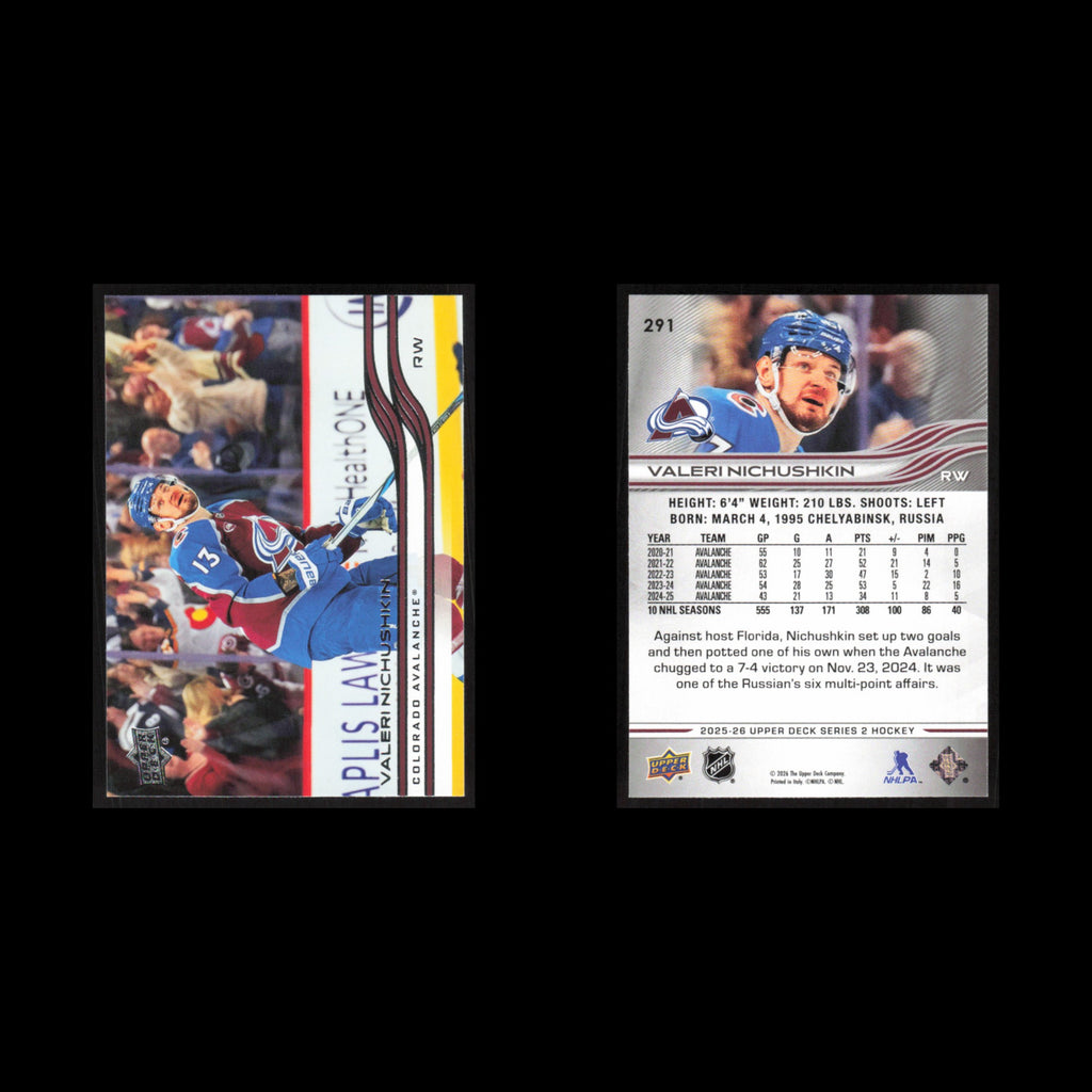 Valeri Nichushkin #291 2025 Upper Deck Colorado Avalanche Hockey Card NHL NM