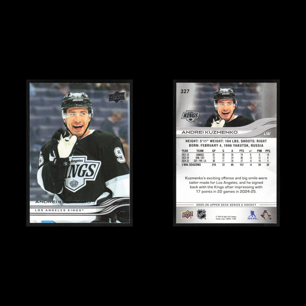 Andrei Kuzmenko #327 2025 Upper Deck Los Angeles Kings Hockey Card NHL NM