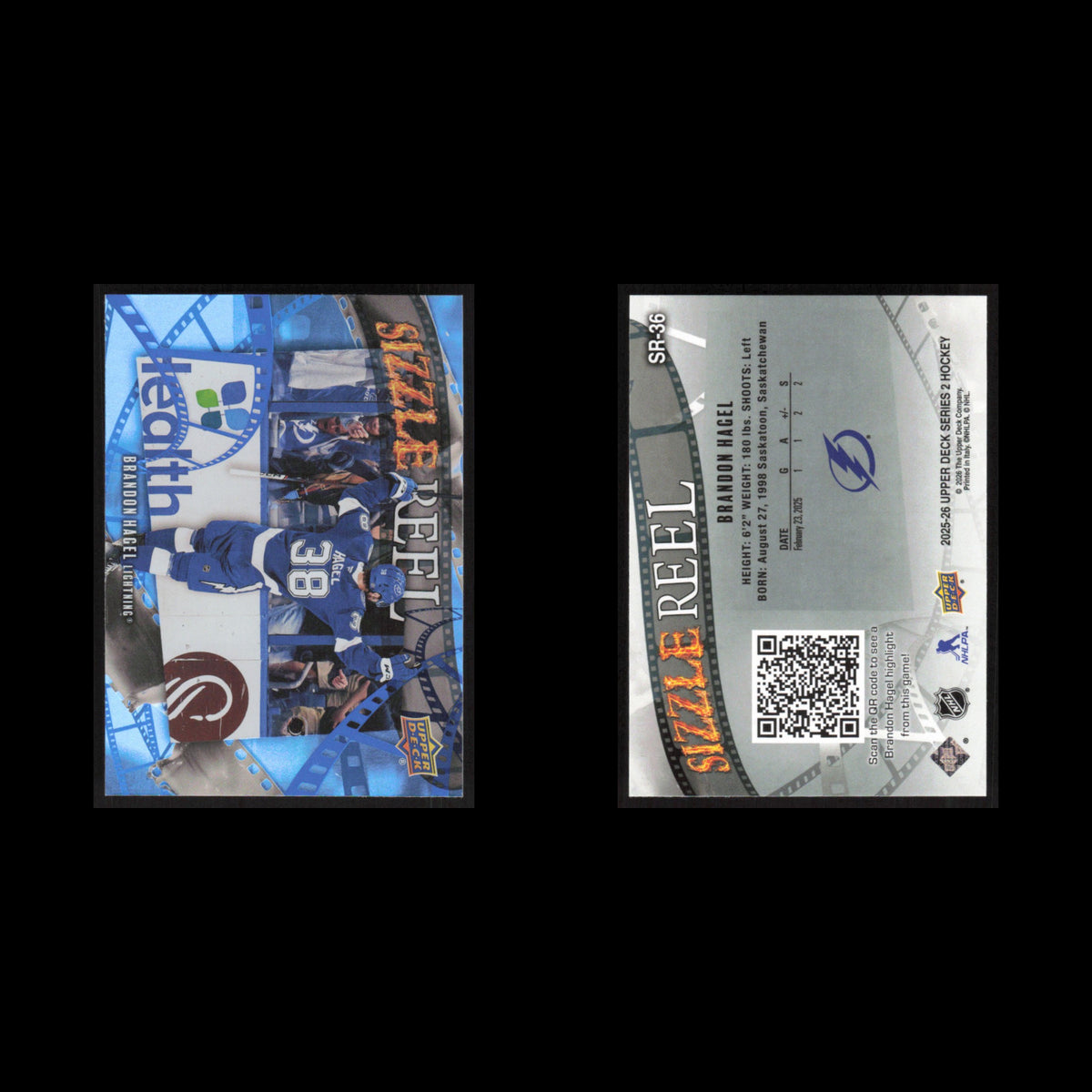 Brandon Hagel #SR-36 2025 Upper Deck Sizzle Reel Tampa Bay Lightning Hockey Card