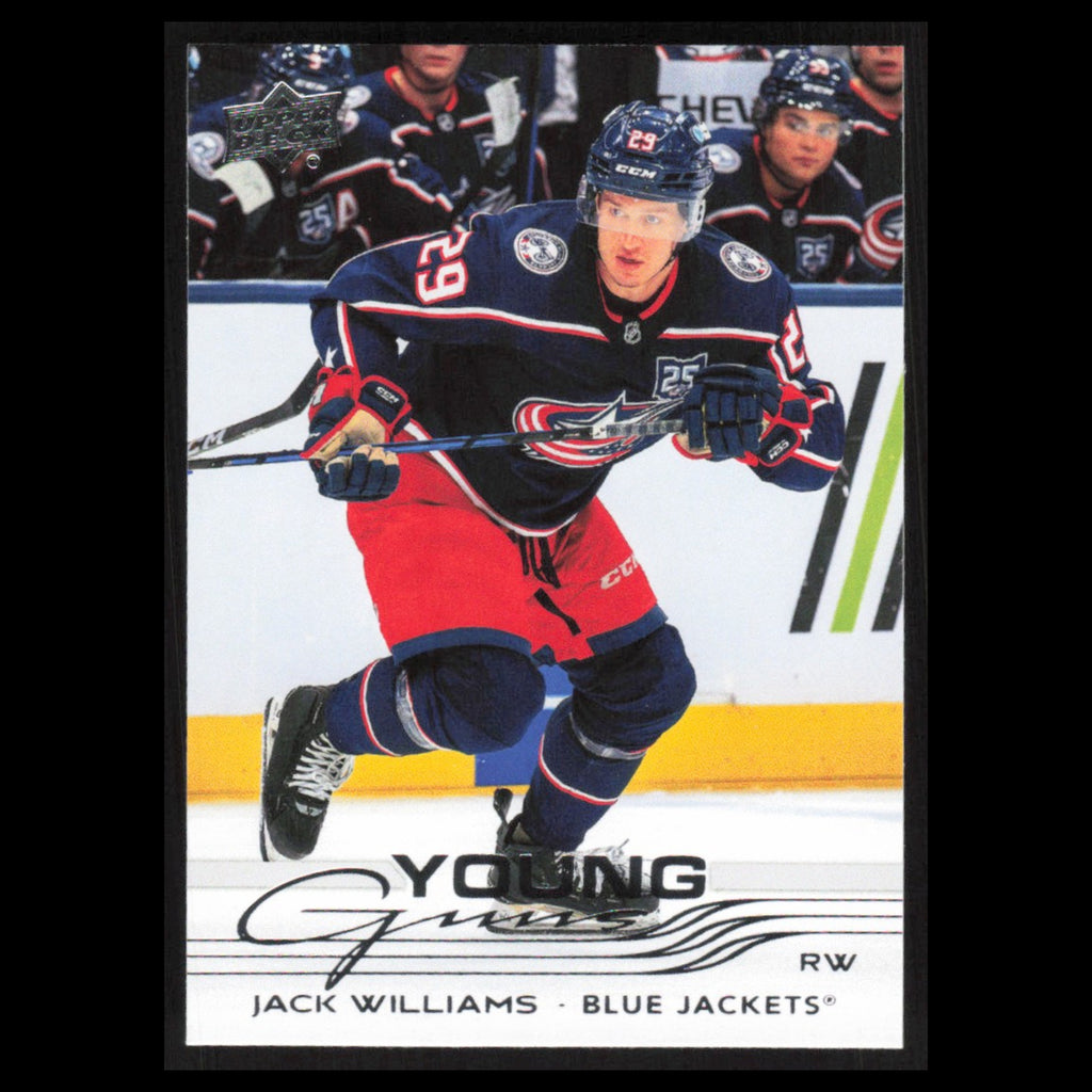 Jack Williams Rookie #493 2025 Upper Deck Young Guns Columbus Blue Jackets Card