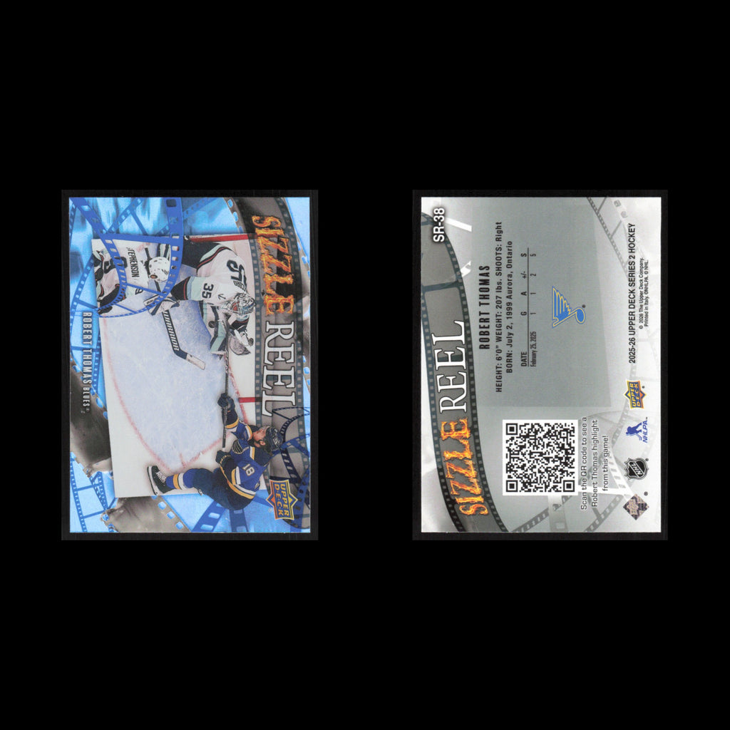 Robert Thomas #SR-38 2025 Upper Deck Sizzle Reel St. Louis Blues Hockey Card NHL