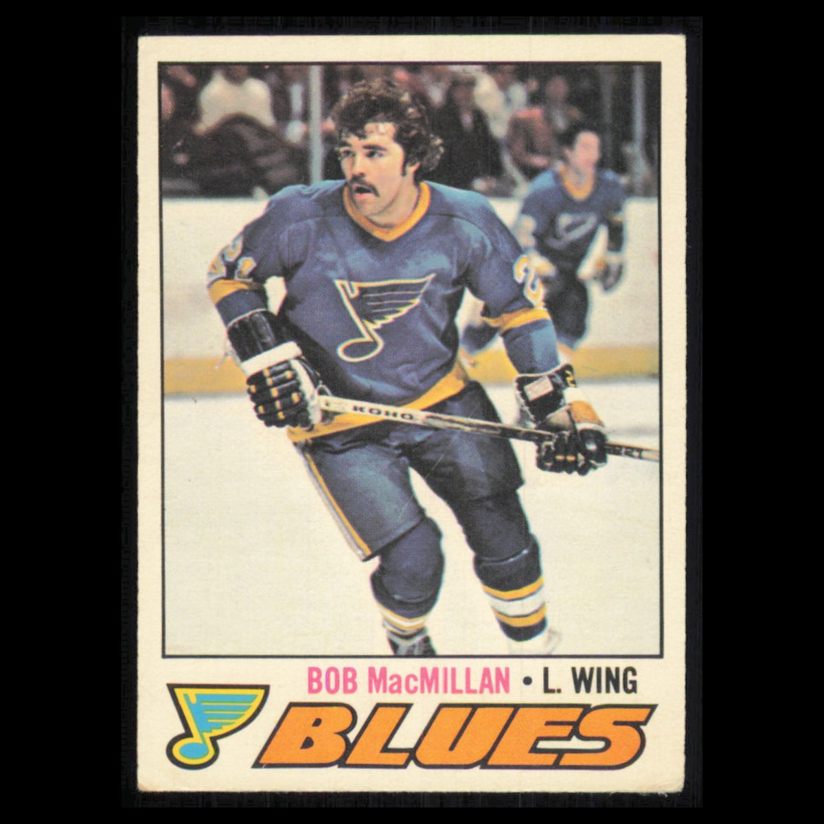 Bob MacMillan #141 1977 O-Pee-Chee St. Louis Blues Hockey Card NHL NM