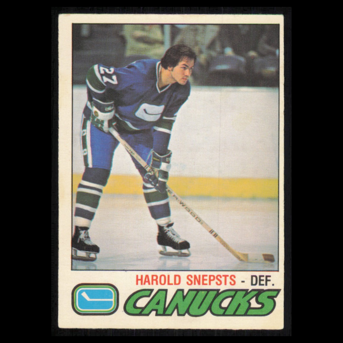 Harold Snepsts #295 1977 O-Pee-Chee Vancouver Canucks Hockey Card NHL NM