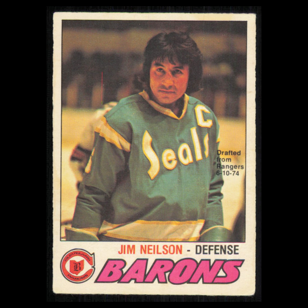 Jim Neilson #317 1977 O-Pee-Chee Cleveland Barons Hockey Card NHL NM