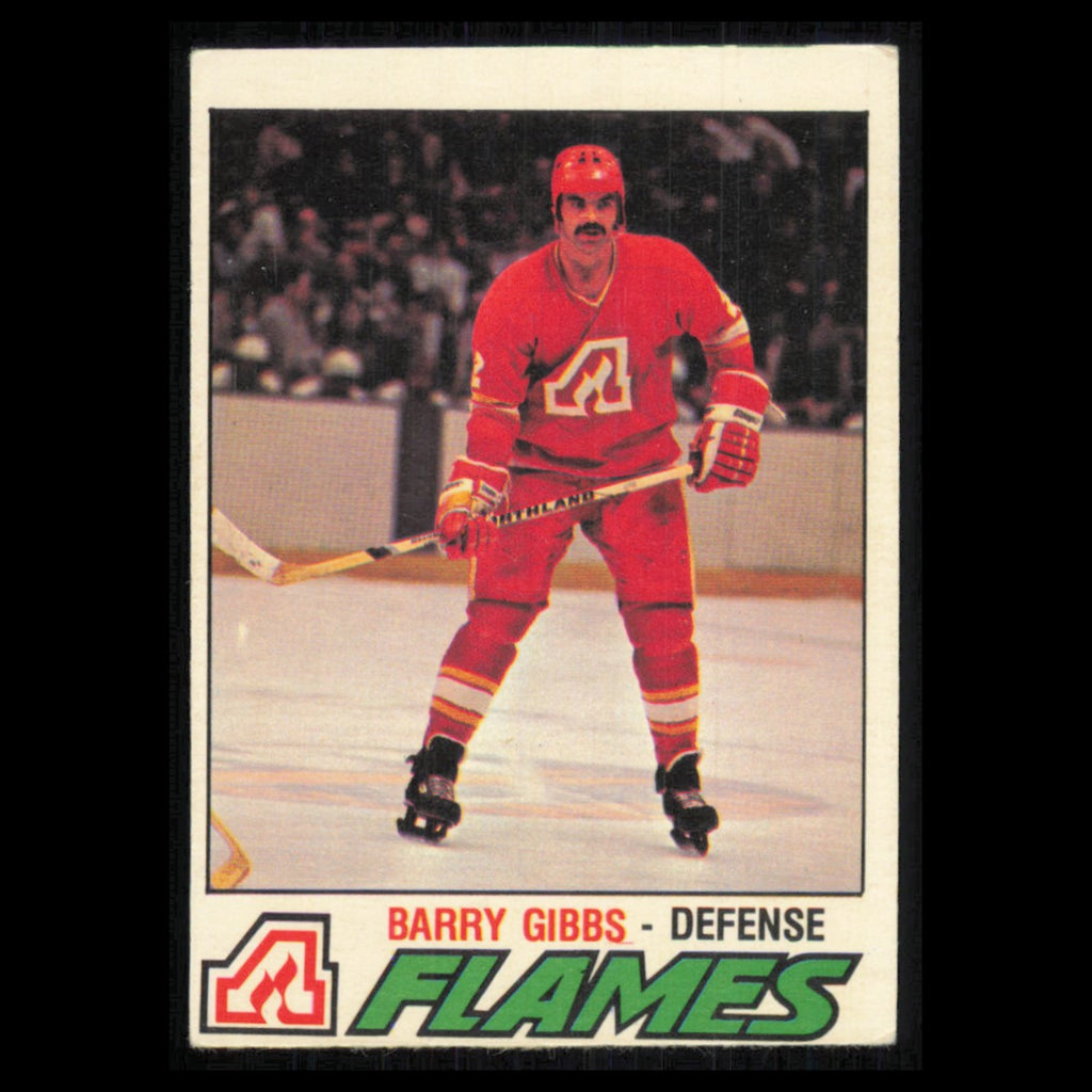 Barry Gibbs #319 1977 O-Pee-Chee Atlanta Flames Hockey Card NHL NM