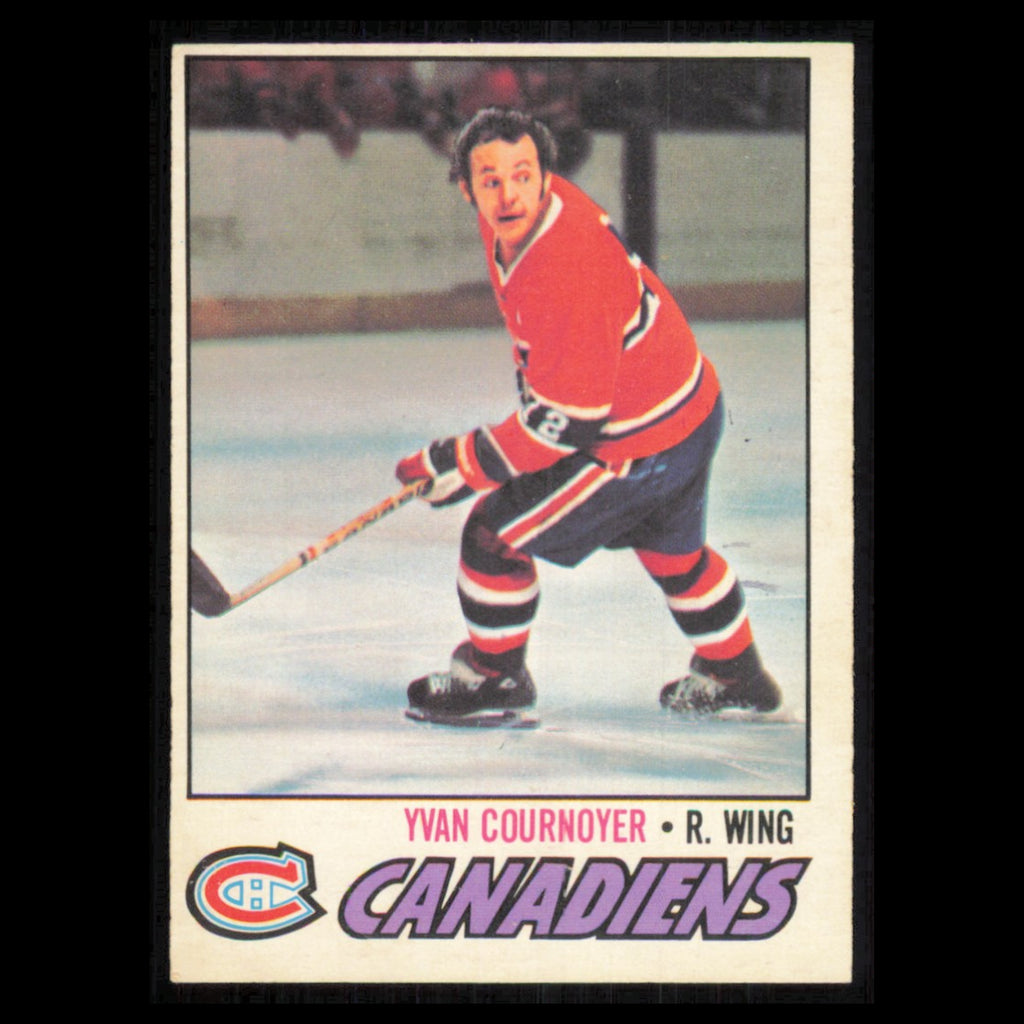 Yvan Cournoyer #230 1977 O-Pee-Chee Montreal Canadiens Hockey Card NHL NM