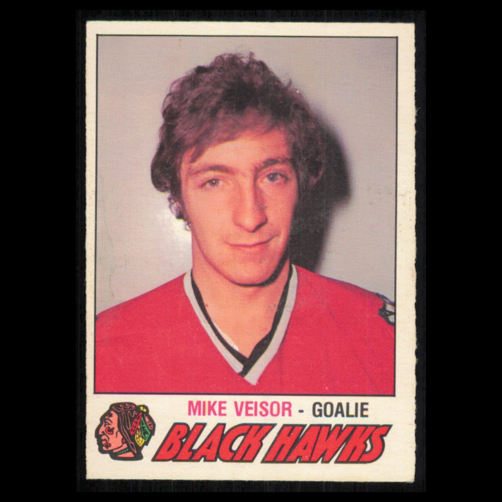 Mike Veisor #393 1977 O-Pee-Chee Chicago Blackhawks Hockey Card NHL NM