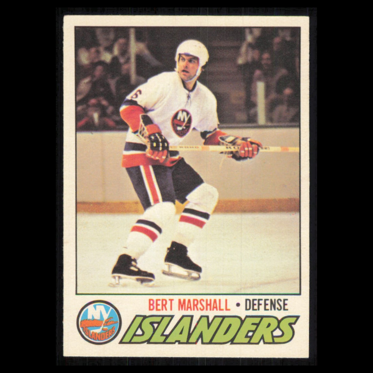 Bert Marshall #206 1977 O-Pee-Chee New York Islanders Hockey Card NHL NM