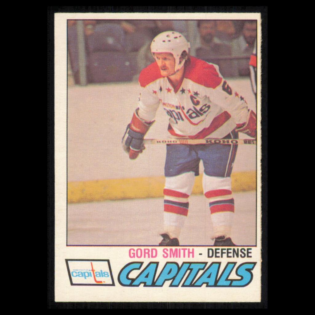 Gord Smith #387 1977 O-Pee-Chee Washington Capitals Hockey Card NHL NM