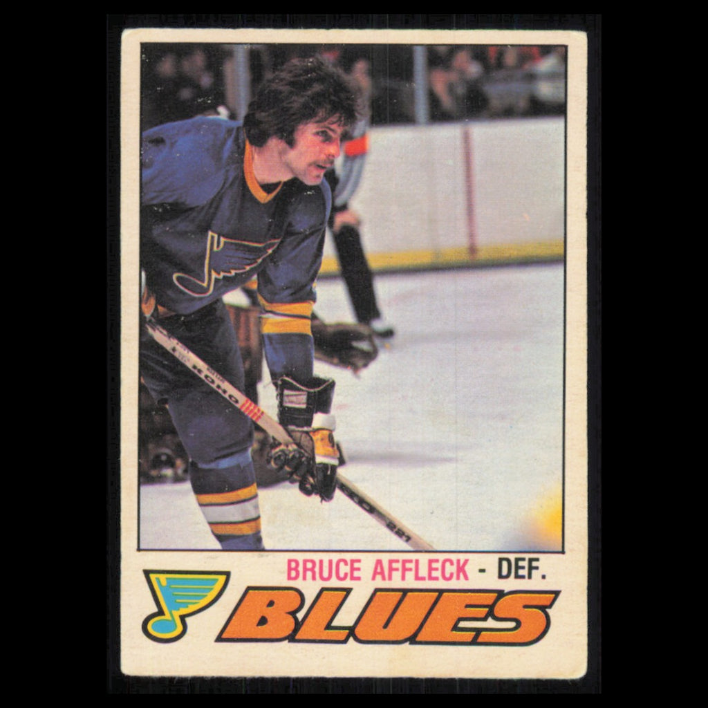 Bruce Affleck #376 1977 O-Pee-Chee St. Louis Blues Hockey Card NHL NM