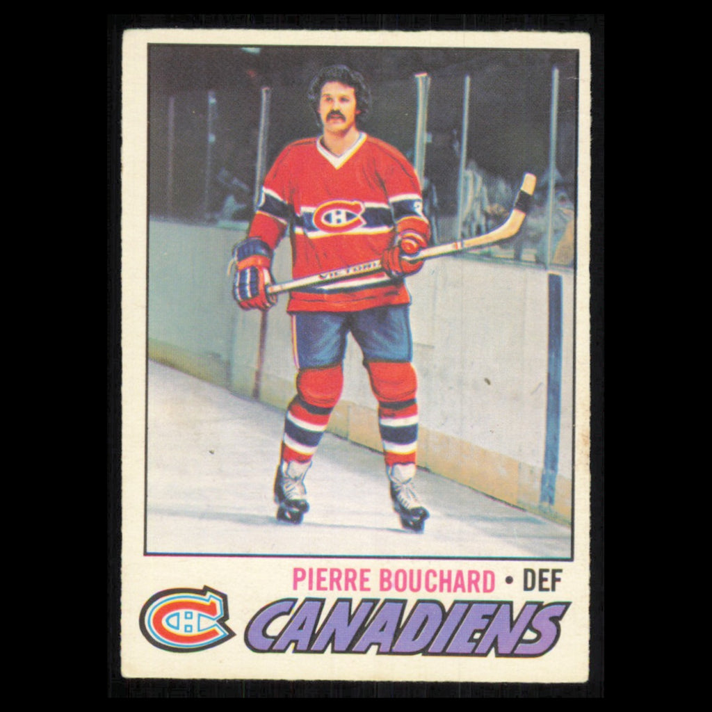 Pierre Bouchard #20 1977 O-Pee-Chee Montreal Canadiens Hockey Card NHL NM