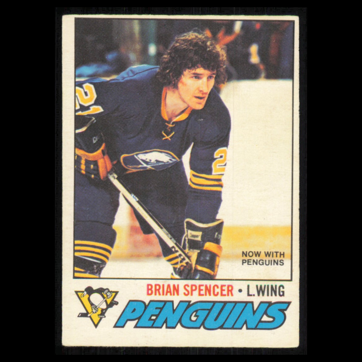 Brian Spencer #9 1977 O-Pee-Chee Pittsburgh Penguins Hockey Card NHL NM