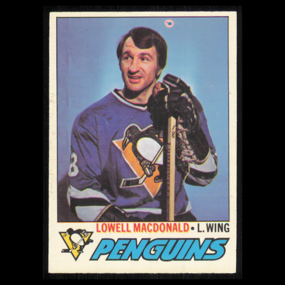 Lowell MacDonald #390 1977 O-Pee-Chee Pittsburgh Penguins Hockey Card NHL NM