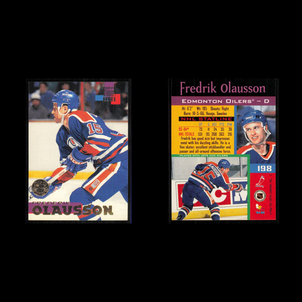 Fredrik Olausson #198 1994 Topps Stadium Club Super Teams Stanley Cup Collection