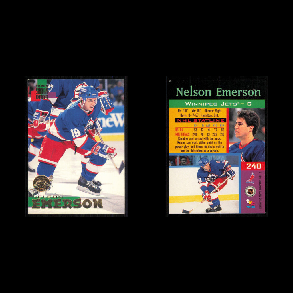 Nelson Emerson #240 1994 Topps Stadium Club Super Teams Stanley Cup Collection