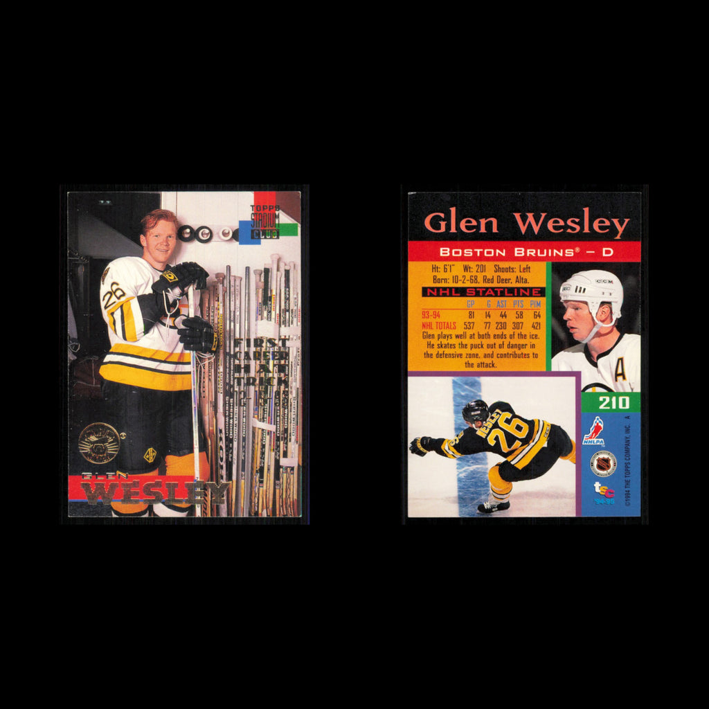 Glen Wesley #210 1994 Topps Stadium Club Super Teams Stanley Cup Collection Card