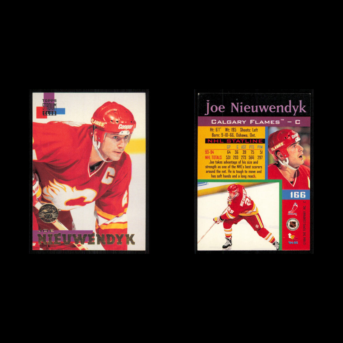 Joe Nieuwendyk #166 1994 Topps Stadium Club Super Teams Stanley Cup Collection