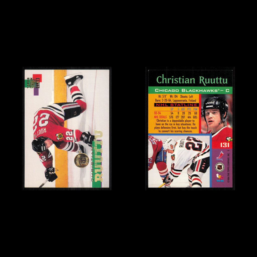 Christian Ruuttu #131 1994 Topps Stadium Club Super Teams Stanley Cup Collection