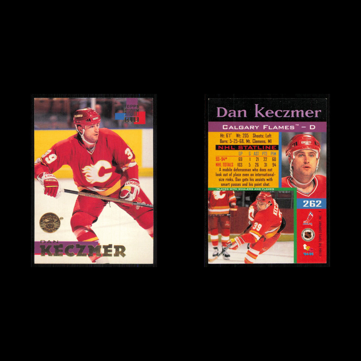 Dan Keczmer #262 1994 Topps Stadium Club Super Teams Stanley Cup Collection Card