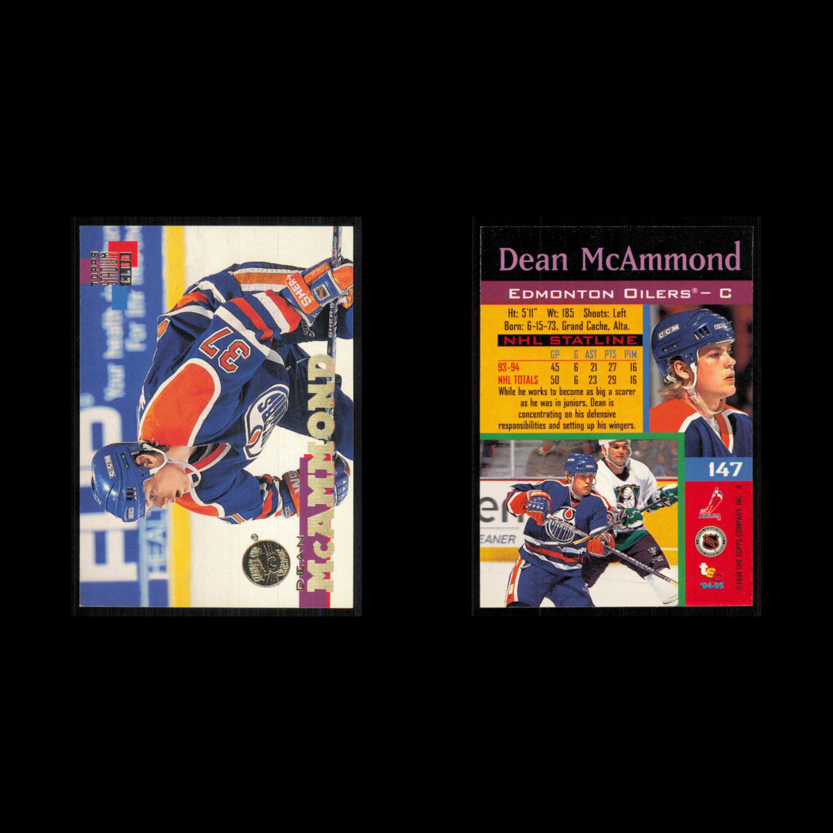 Dean McAmmond #147 1994 Topps Stadium Club Super Teams Stanley Cup Collection NM