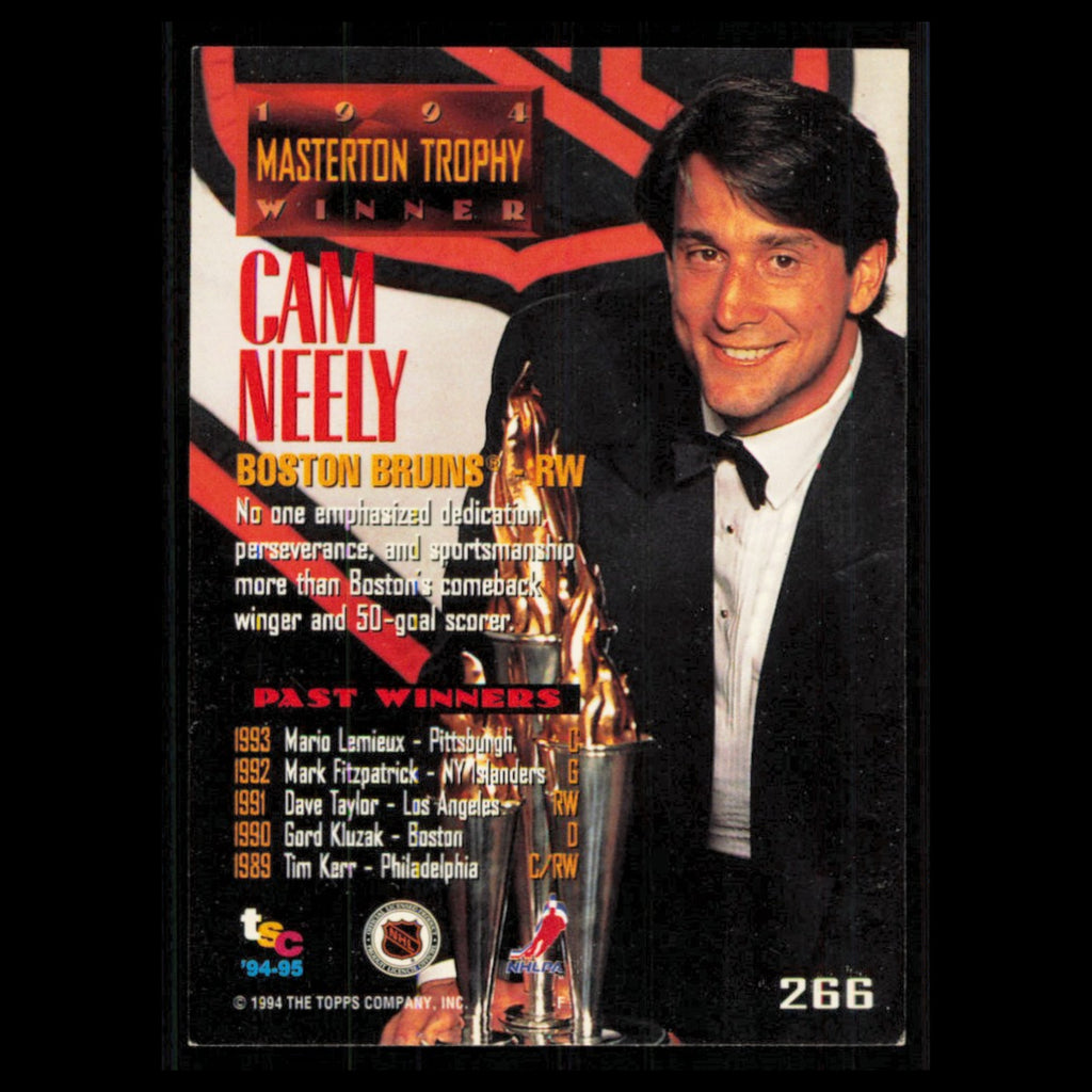 Cam Neely #266 1994 Topps Stadium Club Super Teams Stanley Cup Collection Hockey