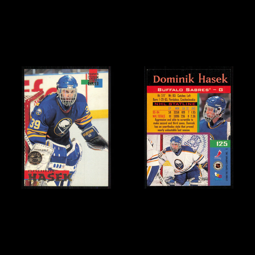 Dominik Hasek #125 1994 Topps Stadium Club Super Teams Stanley Cup Collection NM