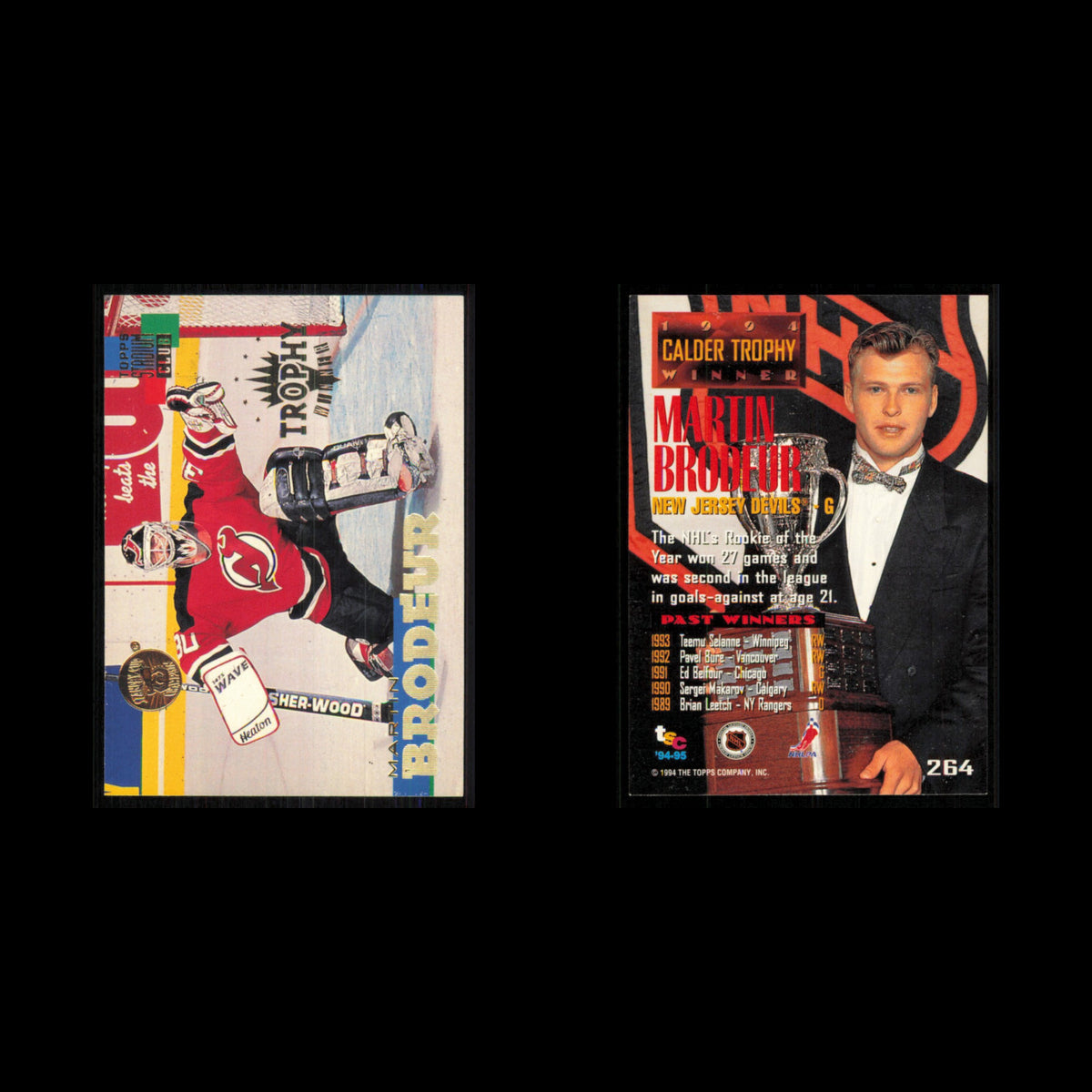 Martin Brodeur #264 1994 Topps Stadium Club Super Teams Stanley Cup Collection