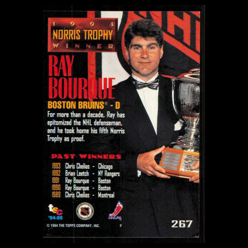 Ray Bourque #267 1994 Topps Stadium Club Super Teams Stanley Cup Collection Card