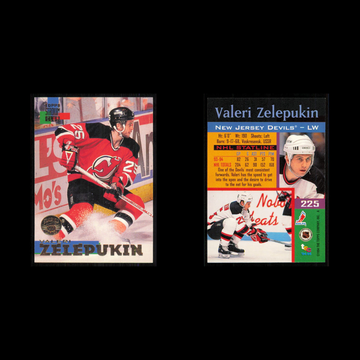 Valeri Zelepukin #225 1994 Topps Stadium Club Super Teams Stanley Cup Collection