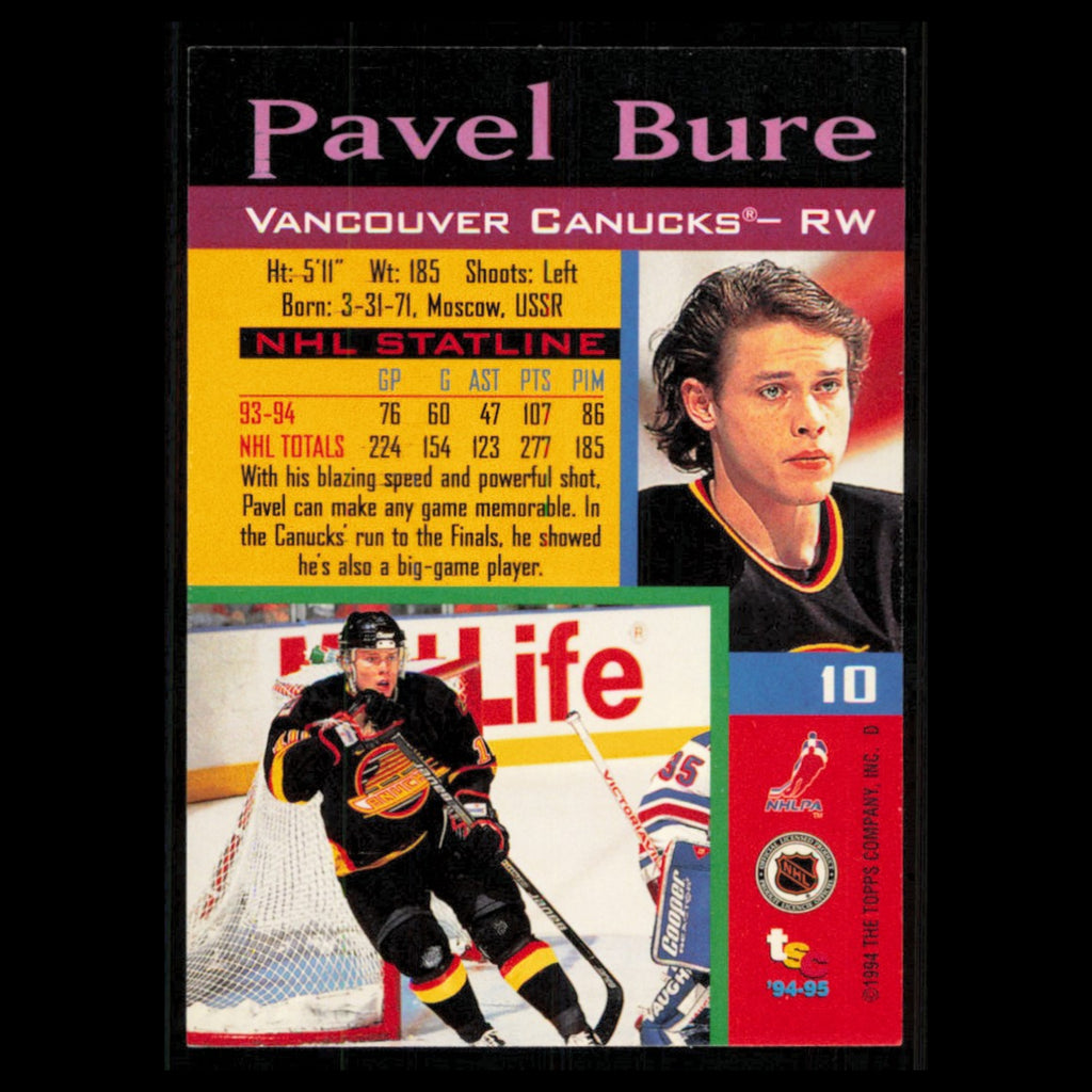 Pavel Bure #10 1994 Topps Stadium Club Super Teams Stanley Cup Collection Hockey