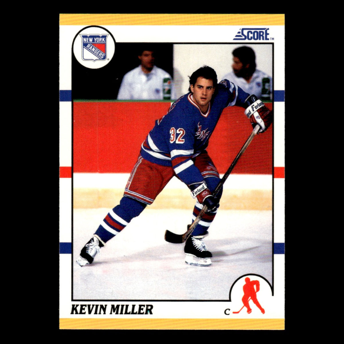 Kevin Miller Rookie #18T 1990 Score Rookie and Traded New York Rangers Hockey NM