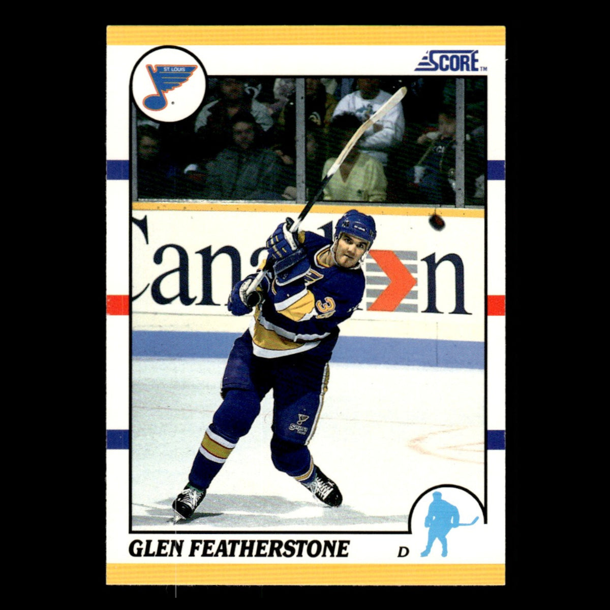 Glen Featherstone Rookie #25T 1990 Score Rookie and Traded St. Louis Blues Card