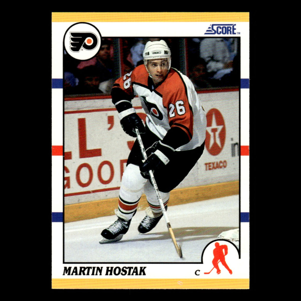 Martin Hostak Rookie #36T 1990 Score Rookie and Traded Philadelphia Flyers Card