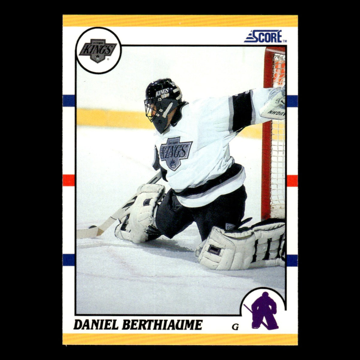Daniel Berthiaume #73T 1990 Score Rookie and Traded Los Angeles Kings Hockey NHL