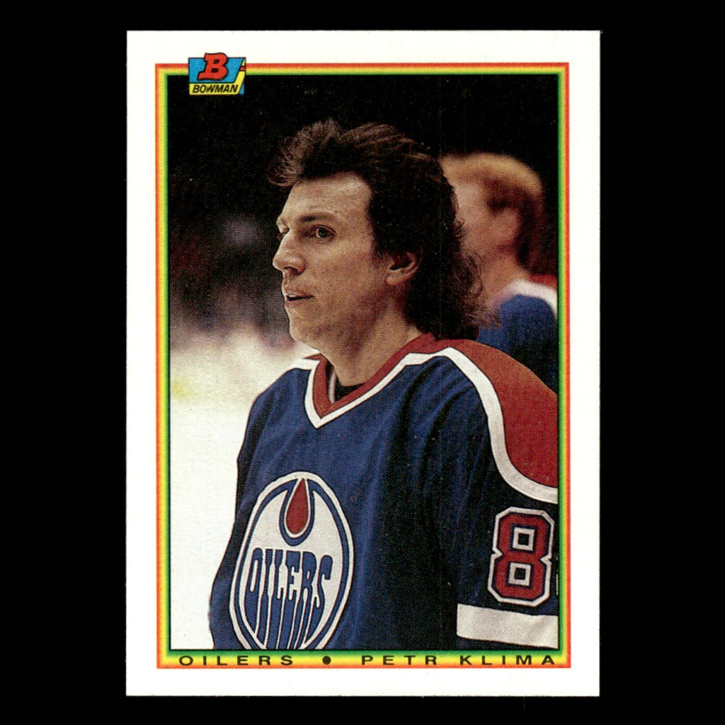 Petr Klima #197 1990 Bowman Edmonton Oilers Hockey Card NHL NM