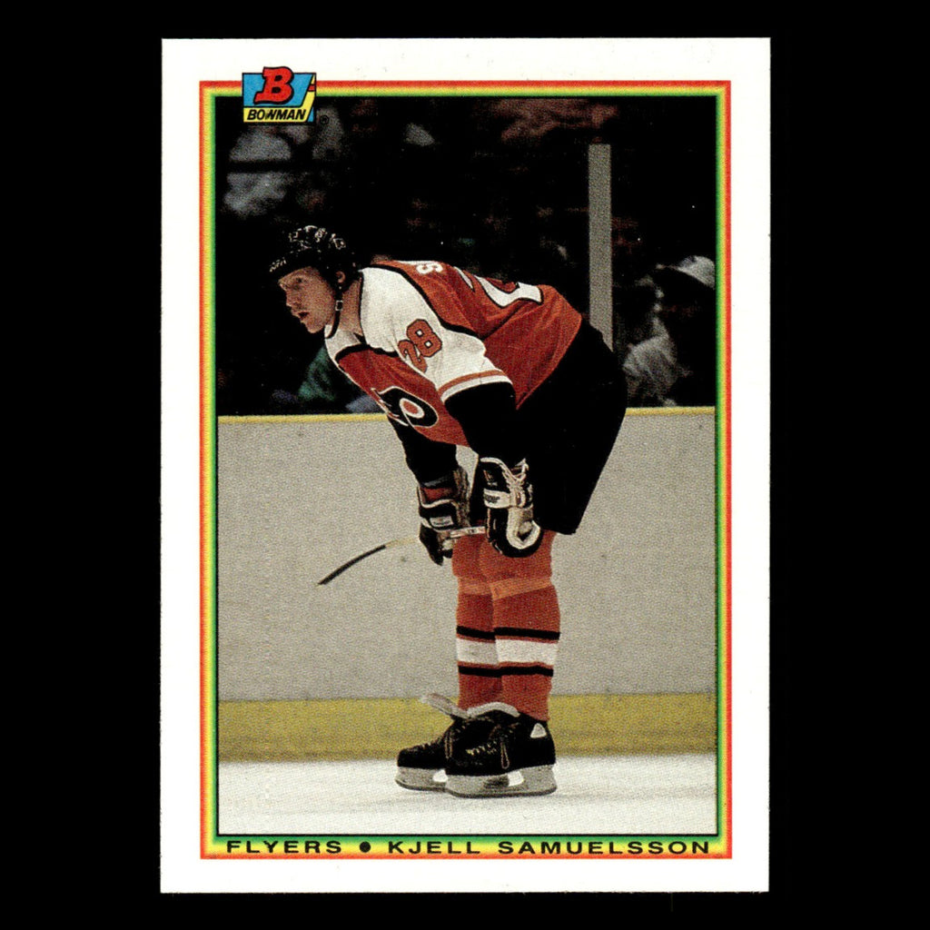 Kjell Samuelsson #111 1990 Bowman Philadelphia Flyers Hockey Card NHL NM