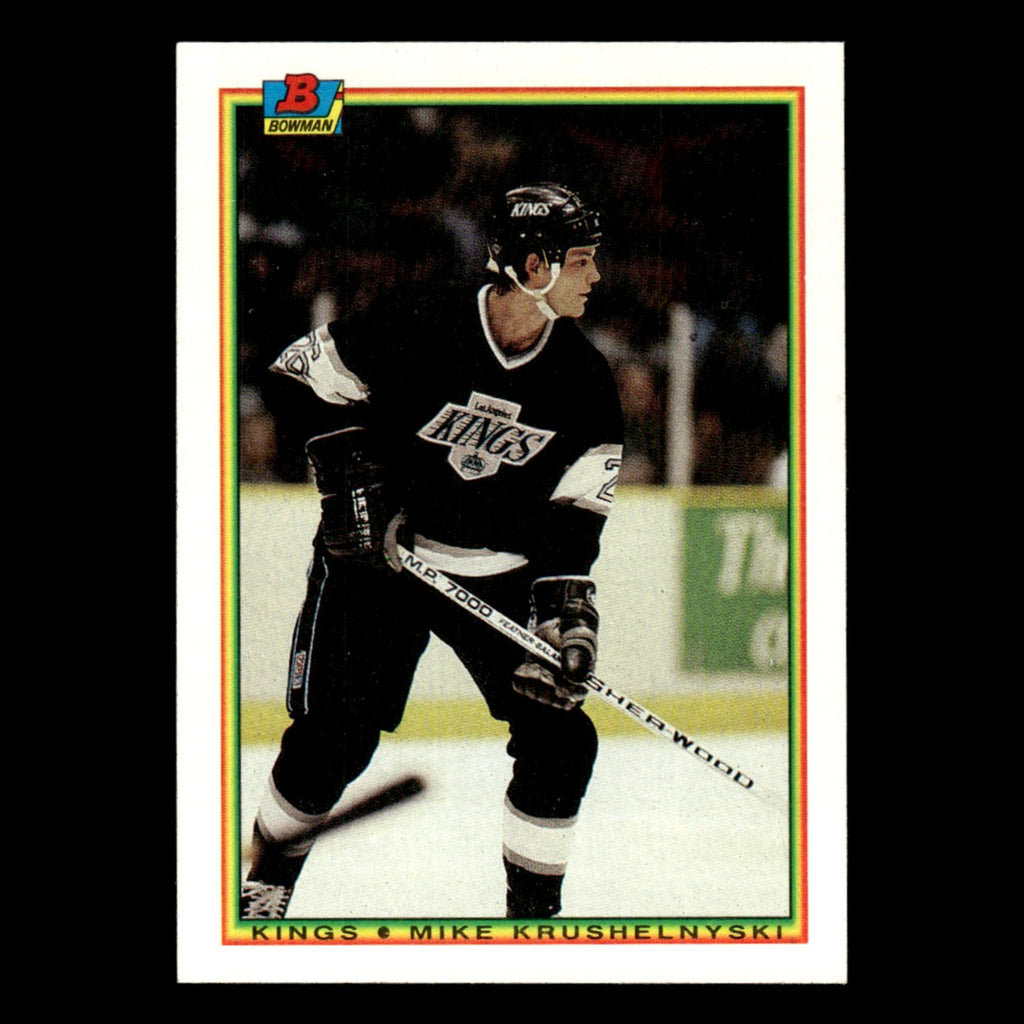 Mike Krushelnyski #145 1990 Bowman Los Angeles Kings Hockey Card NHL NM
