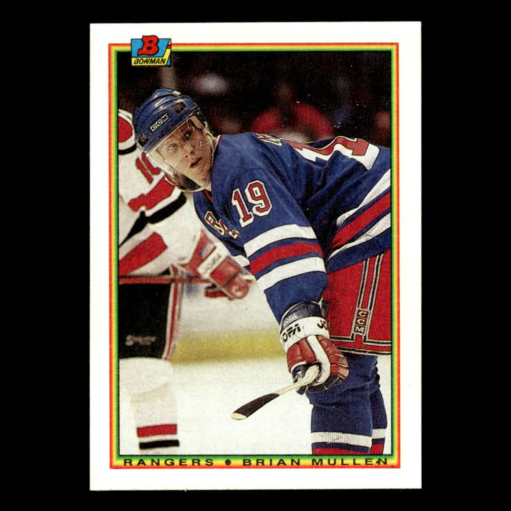 Brian Mullen #217 1990 Bowman New York Rangers Hockey Card NHL NM